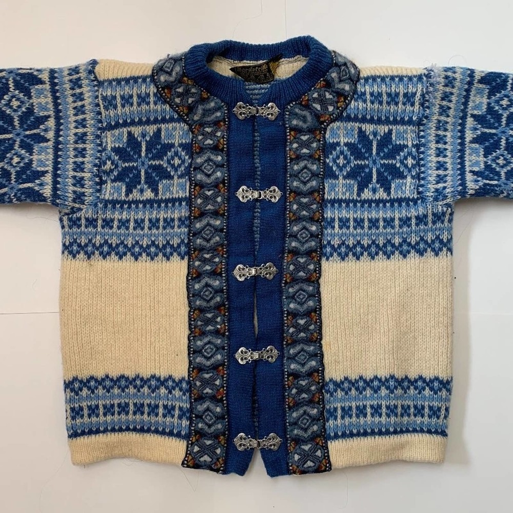 Nordstrikk Norweigan Fur Winter Sweater Creme/Blue